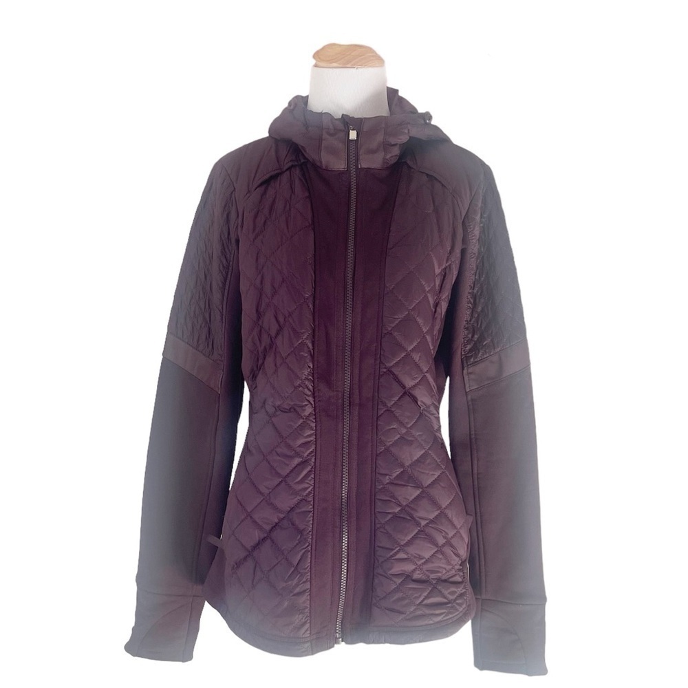 Athleta Purple Rock Springs Hooded Winter Coat